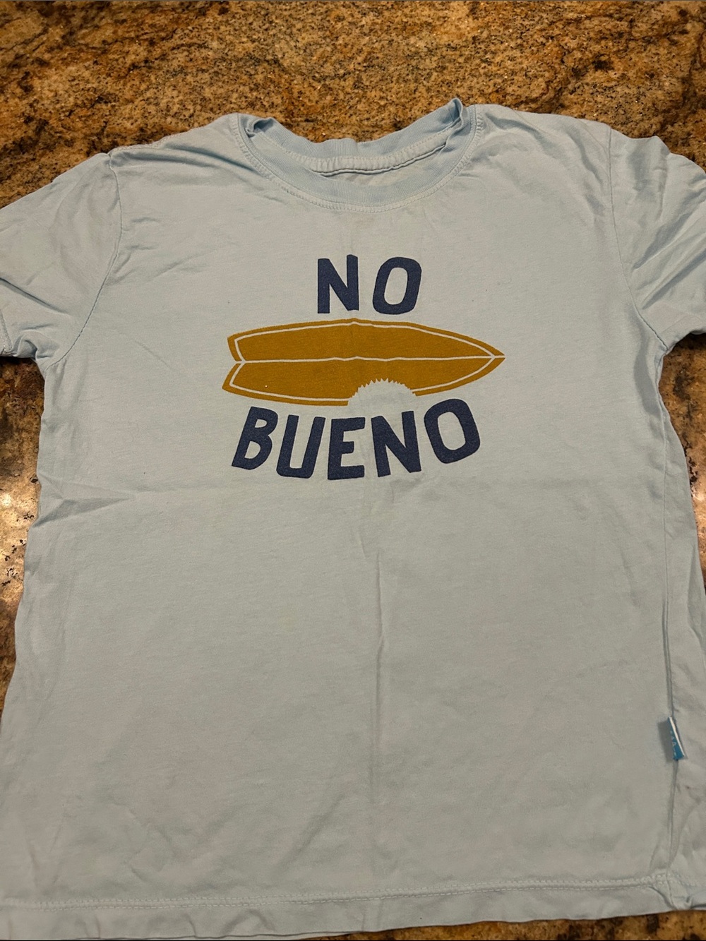 No Bueno Graphic Tee in Light Blue